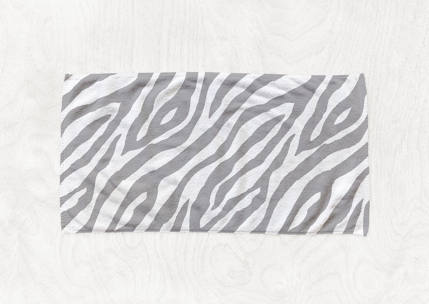 Manta / Toalha Zebra Cinza e Branco - M031