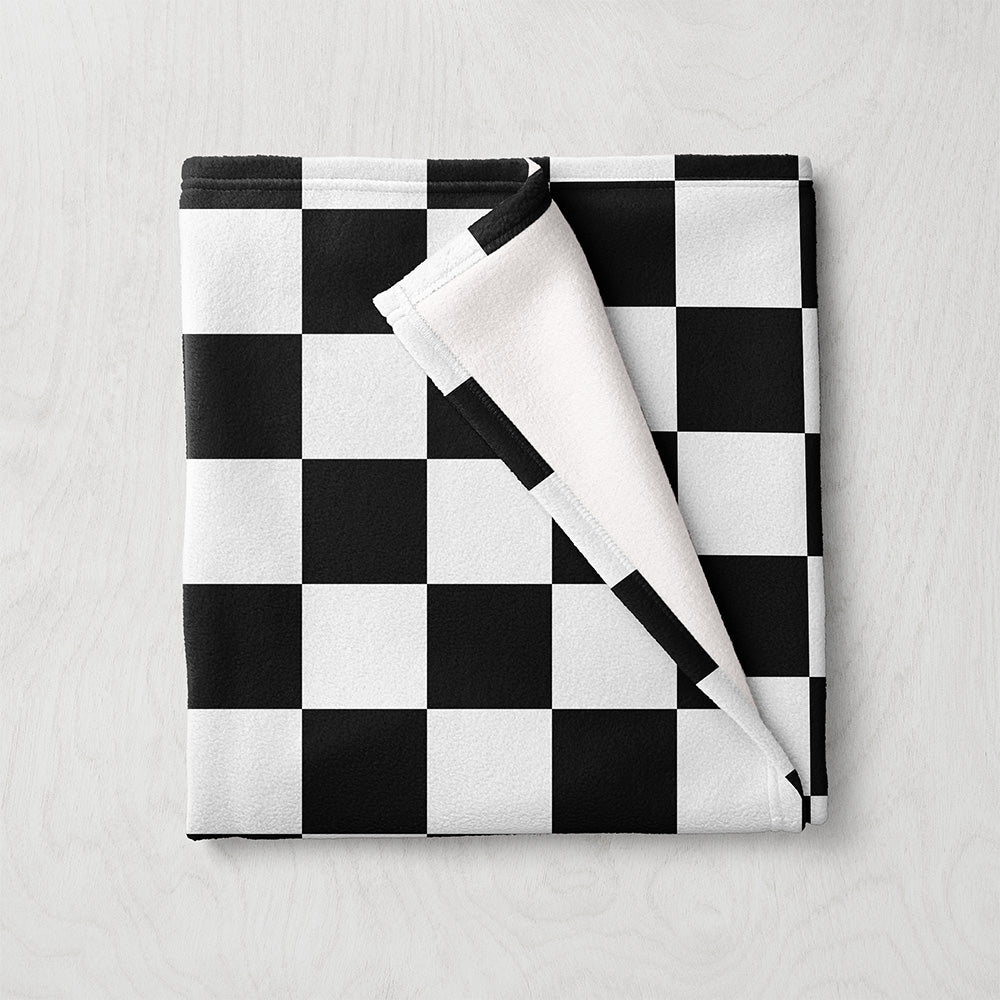 Manta / Toalha Xadrez Preto e Branco - M051