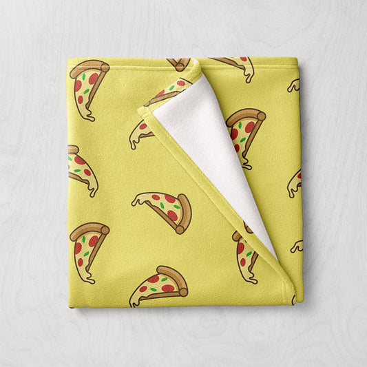 Manta / Toalha Pizzas Fundo Amarelo - M001