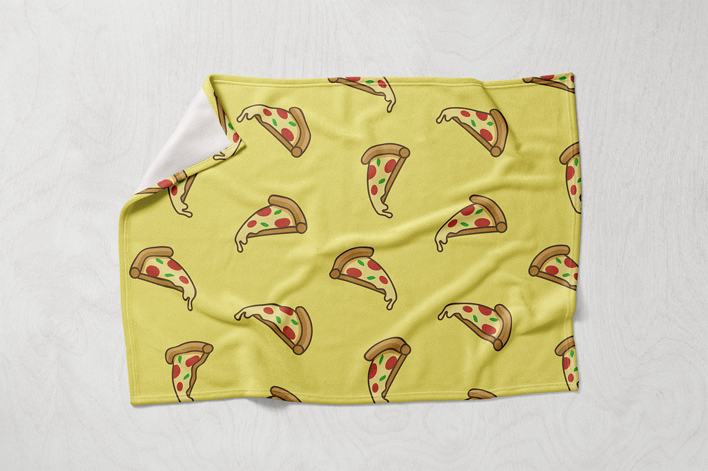 Manta / Toalha Pizzas Fundo Amarelo - M001
