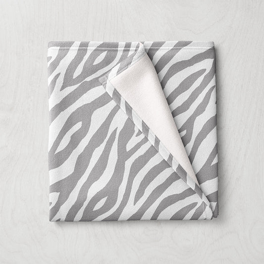 Manta / Toalha Zebra Cinza e Branco - M031