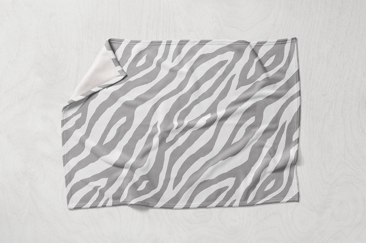 Manta / Toalha Zebra Cinza e Branco - M031
