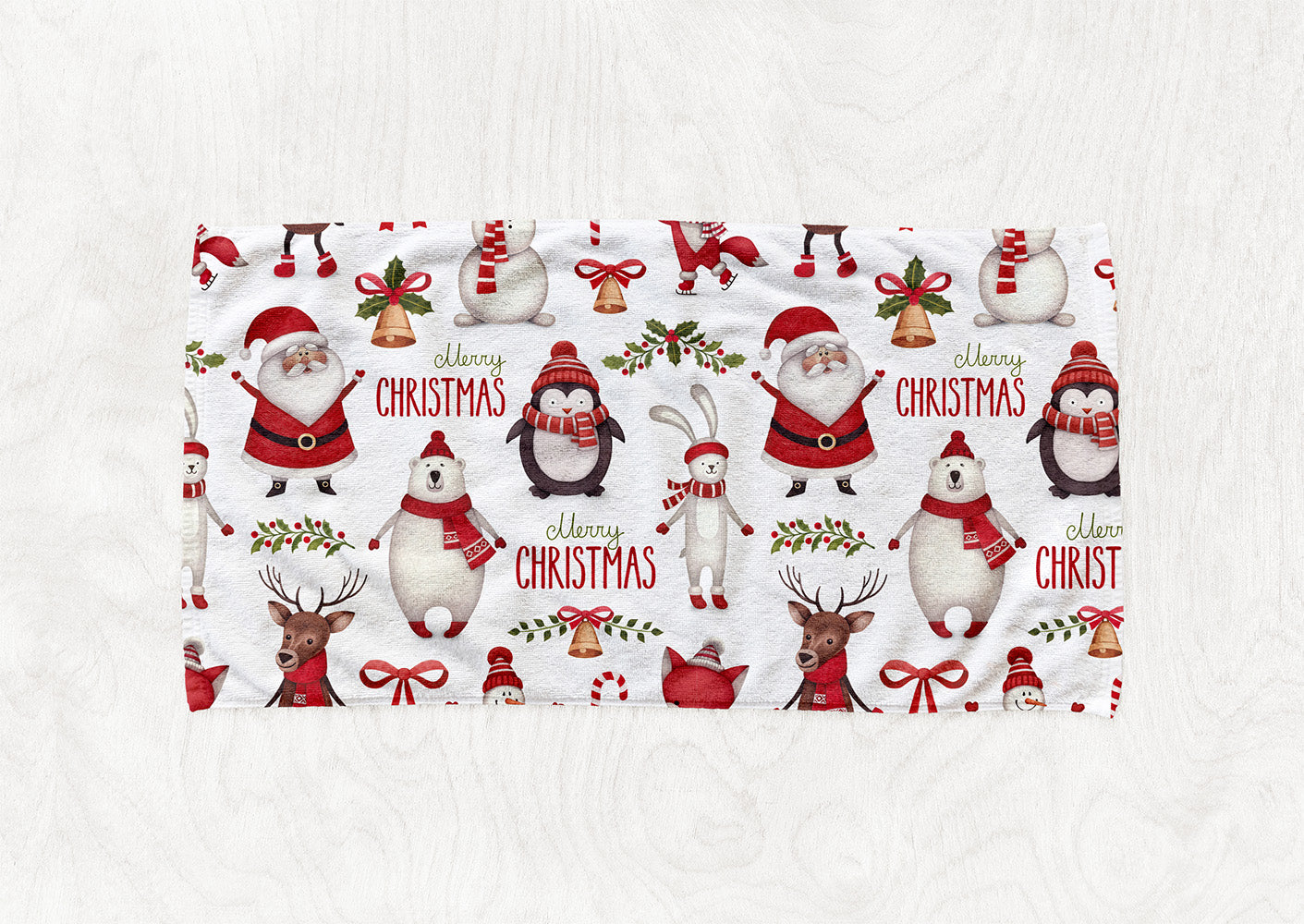 Manta / Toalha Personagens Natal Merry Christmas - M036