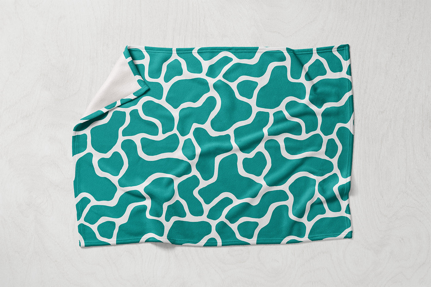 Manta / Toalha Manchas Verde e Branco - M042