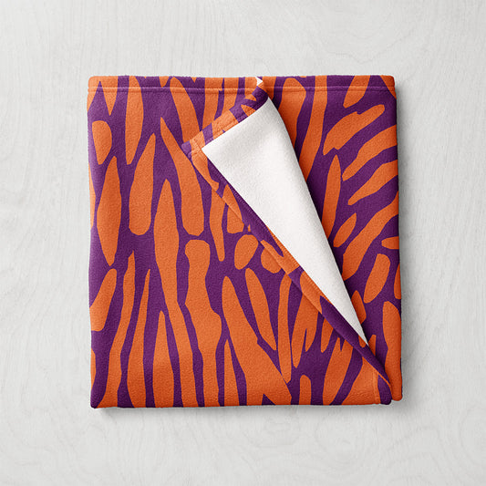 Manta / Toalha Manchas Abstrato Laranja e Roxo - M049
