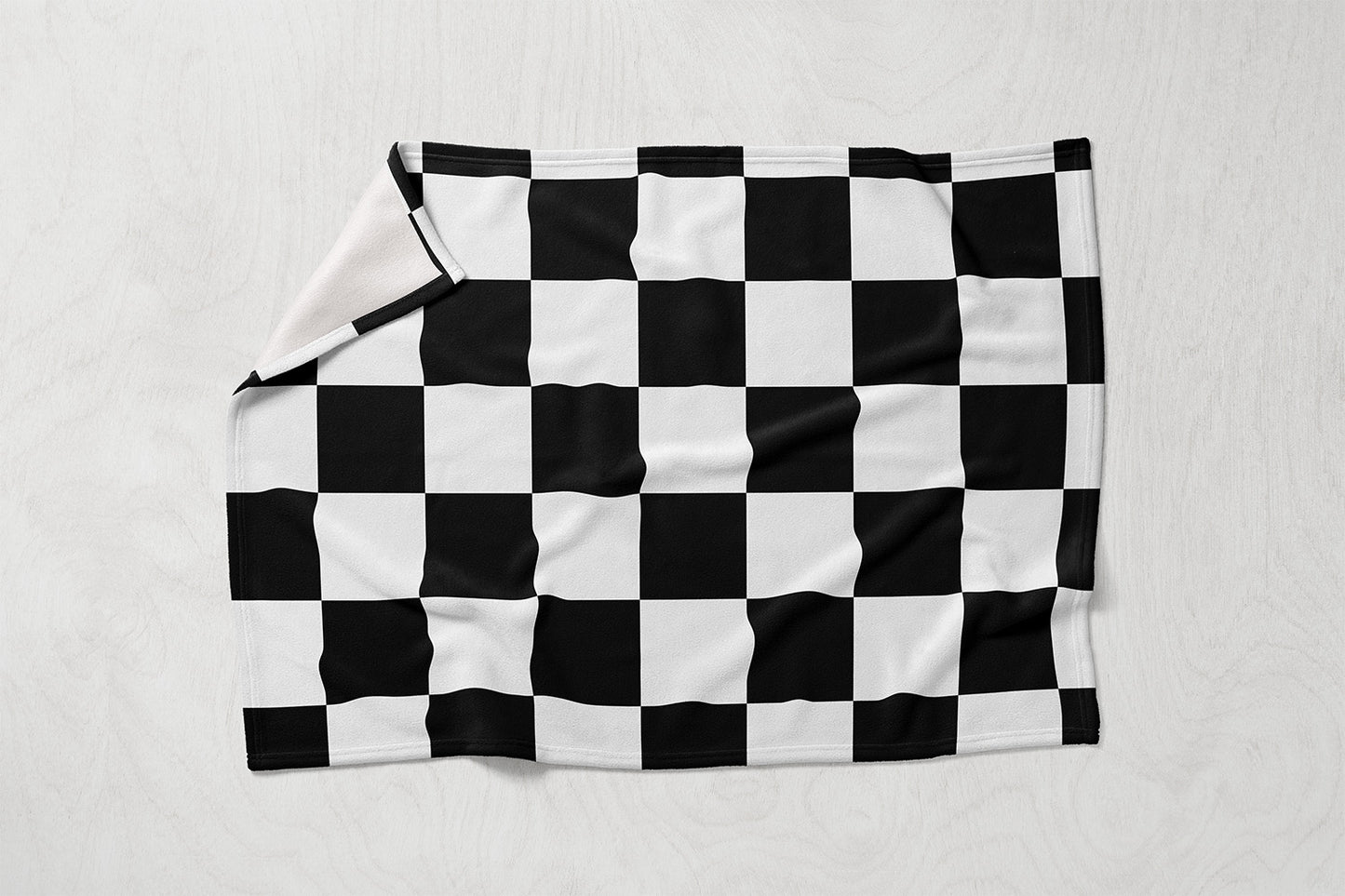 Manta / Toalha Xadrez Preto e Branco - M051